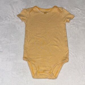 (3 for $10) carters Yellow Striped Kids One Piece bodysuit